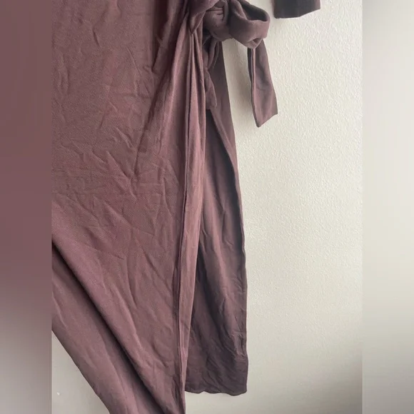 New Naked Wardrobe Women Brown Maxi Dress One Shoulder Size 1X - Picture 7 of 12